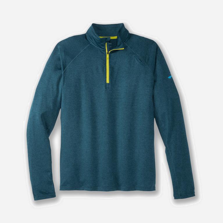 Brooks Dash 1/2 Zip - Chaquetas Hombre - Azules (RT3470281)